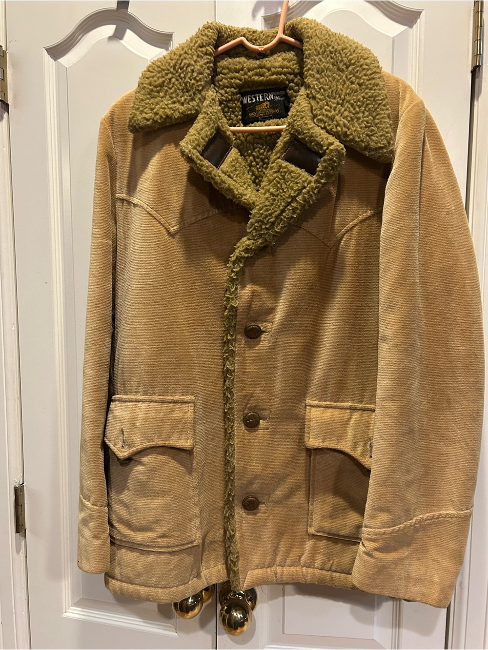 Sears Western Corduroy Jacket with Sherpa Collar